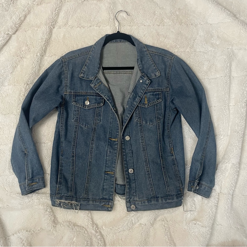 Blue Oversized Denim Jacket